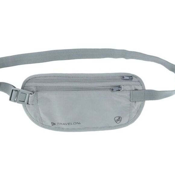New Travelon Gray RFID Blocking Undergarment Waist Pouch Gray bag - Picture 3 of 11